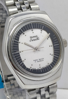 HMT Sarathi 17J Hand Winding Wrist Watch For Men's In Working Condition