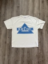 RHUDE Men's Triangle Tee Shirt Size M Vintage White