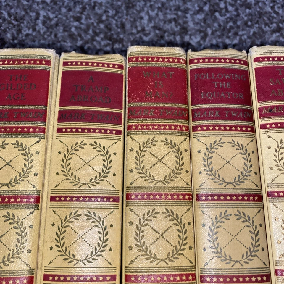 9 BOOKS American Artists Ed Complete Works Mark Twain Vols 6-7, 10-16 VTG 1920s - Image 3 of 4