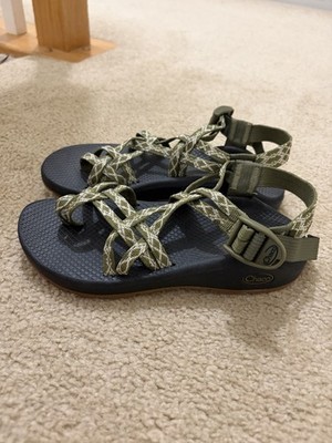Chaco green navy blue geo print strappy sandal 7 men Chaco Unisex Strappy Sandals Green/Navy Geometric Adjustable  main image 4