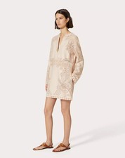 Valentino cotton guipure jardin plat pink Kaftan- BNWT