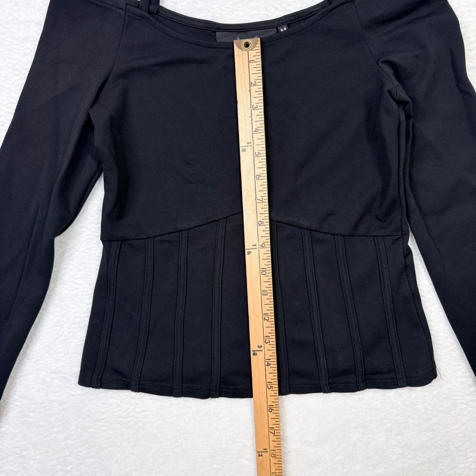 Corsé KILLSTAR Negro Top Medio Hombro Descubierto Manga Larga Ajustado Gótico Punk Emo Foto 4 de 4