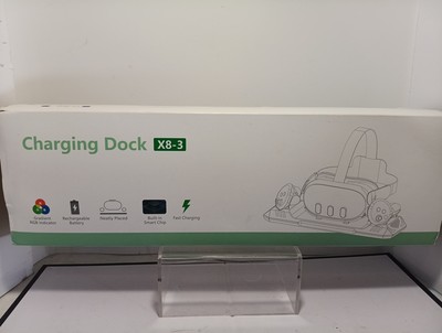 Charging Dock for Meta Quest 3 VR Charging Station with Rechargeable Batteries