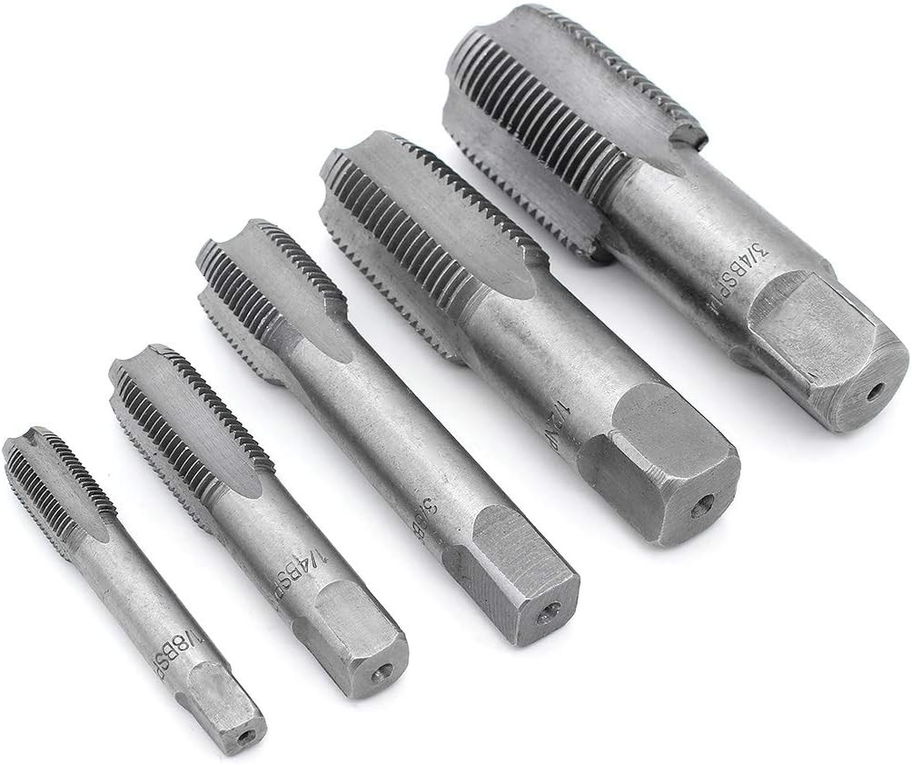 5 Pcs Maschi a Scanalature Diritte per Filettare Kit Filettatura Vite Strumenti 