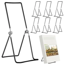 6 Pack Large Metal Book Stand for Display Adjustable Display Holder Easel Col...