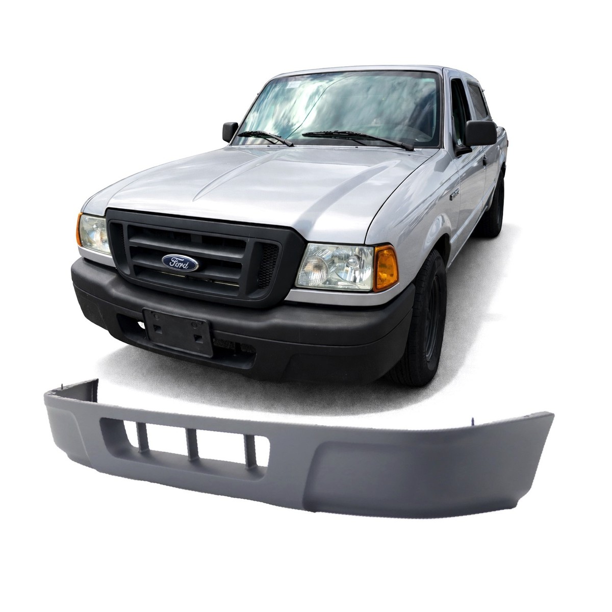2004-2005 Ford Ranger Textured Front Lower Bumper Valance