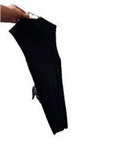 Black Sleeveless High Neck Bodycon Midi Dress Pullover Solid Women's Regular