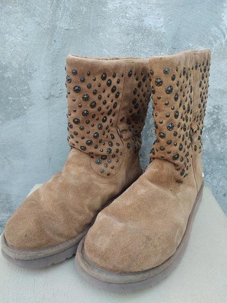 Women UGG Boots Brown Suede 37.5 #O0Z0