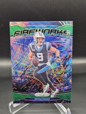 2024 Panini Prizm - Fireworks Bryce Young #14 Green Wave Prizm