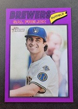 2026 Topps Heritage Sal Frelick Milwaukee Brewers #195 Purple Parallel Card
