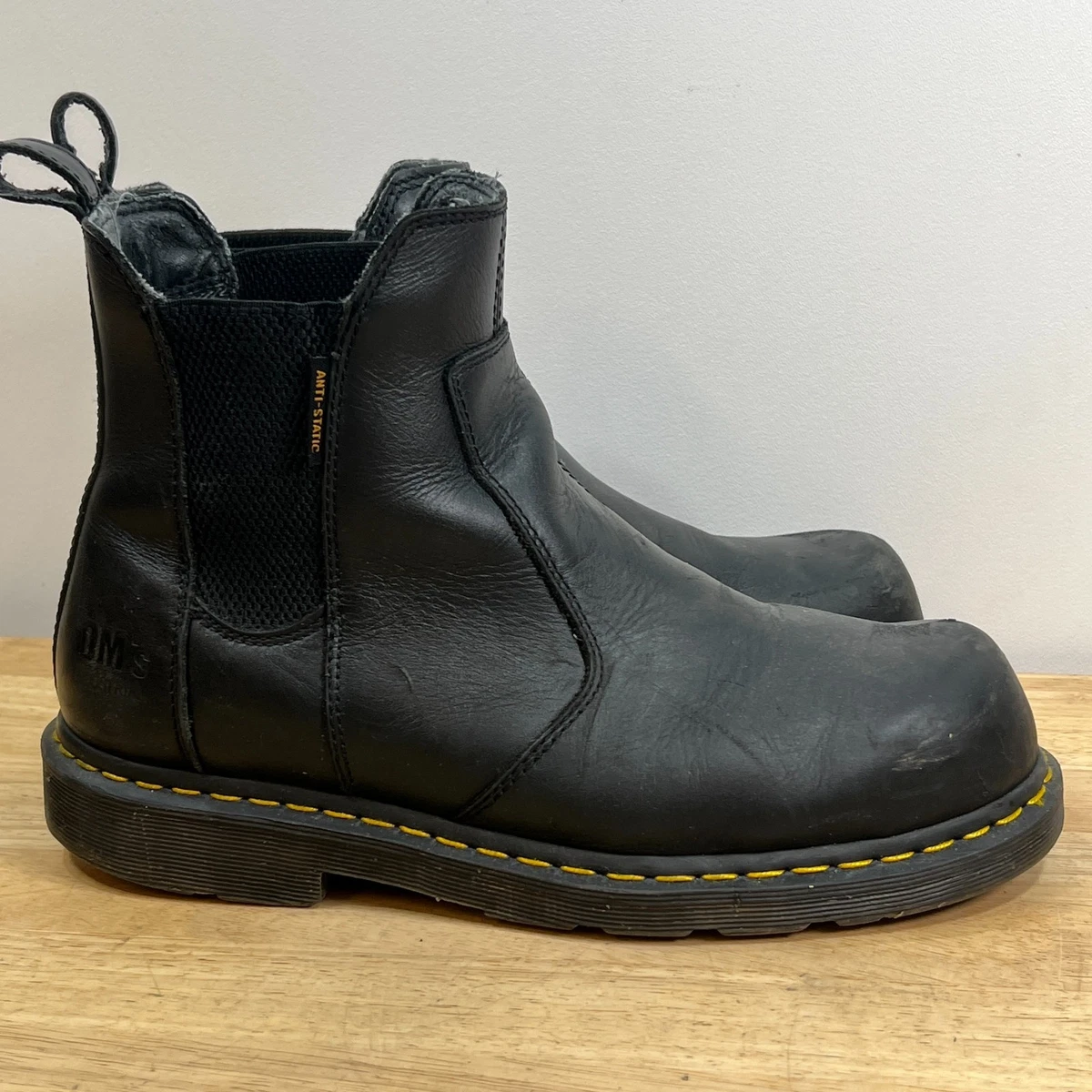 Dr Martens Boots Men 13 Black Leather Walt Chelsea Pull On Doc *READ* Dr. Martens Leather Upper Chelsea Boots for Men for Sale  main image 2
