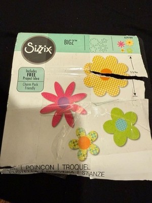 SIZZIX BIGZ DIE NO: 659789 - FABRIC DIE CUTTING 4 Flowers Ellison