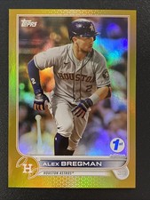 2022 Topps 1st Edition Alex Bregman #68 Gold Parallel Houston Astros + Base Card