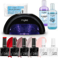 Kit Professionnel De Vernis À Ongles Gel Semi-Permanent, 4X Couleurs, Top Coat E