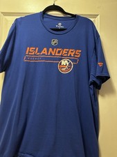 Men’s XL New York Islanders Fanatics Authentic Pro Short Sleeve Shirt Blue