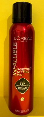 L'Oreal Paris Infallible 3-Second Setting Spray Mist 3.9oz no date free shipping
