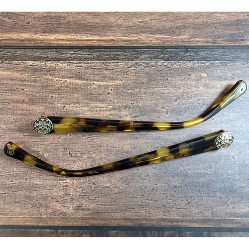 Coach 5045 Spotty Tort Replacement Eyeglass Temple Arms 51-17-135 Silver Logo