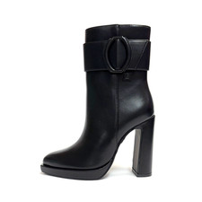 LAURA BIAGIOTTI WOMEN'S SHOES PLATFORM HIGH HEEL ANKLE BOOTS 9385 BLACK