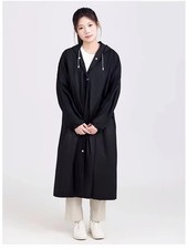 Lightweight Waterproof Raincoat Hooded Long Coat for Men Women Outdoor Travel