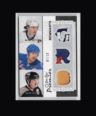2008-09 OPC Premier Remnants Patch Mark Messier Wayne Gretzky Mario Lemieux /10