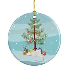 Caroline's Treasures Dumbo Sphynx Rat Merry Christmas Ceramic Ornament CK4470CO1