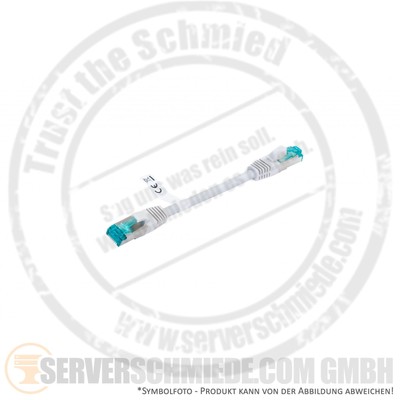 0,15m Cat.6a 2x RJ-45 LAN Network cable Kabel Patchkabel S/FTP grey