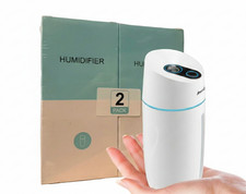 2PK Portable Mini Humidifier for Travel and Small Room with Breathing Color LED