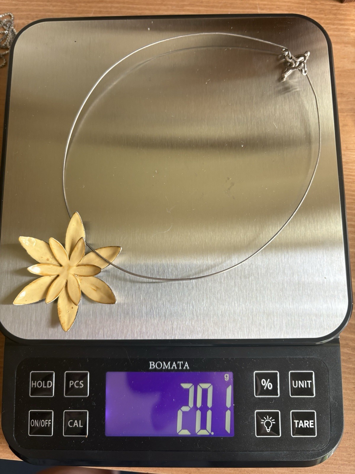 Sterling? (READ) Large Flower Statement Necklace … - image 9