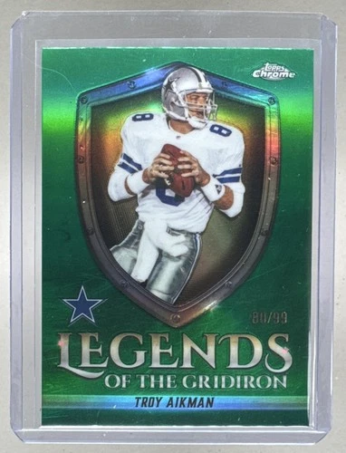 2025 Topps Chrome Troy Aikman Green Refractor (RAW)