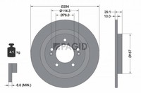 2X Bremsscheibe Pagid 56525NC FüR Hyundai Ioniq AE Electric KIA Niro 1 DE VAN