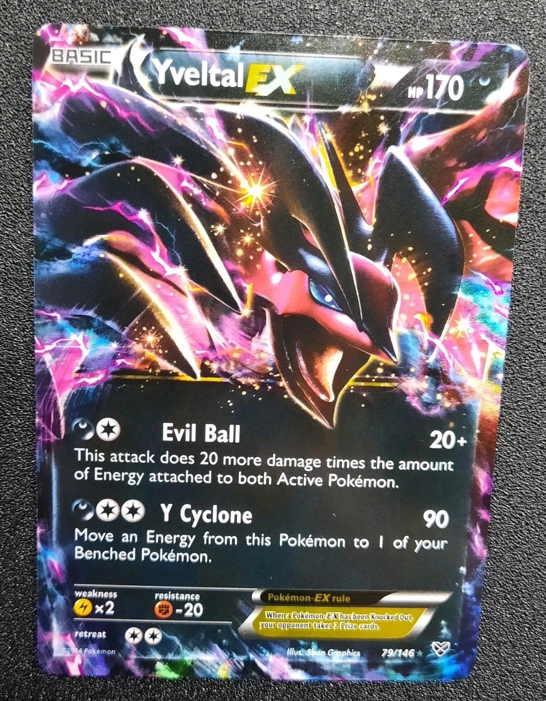 Pokemon TCG Yveltal EX Holo XY Base Set English 2014 Near Mint 79/146