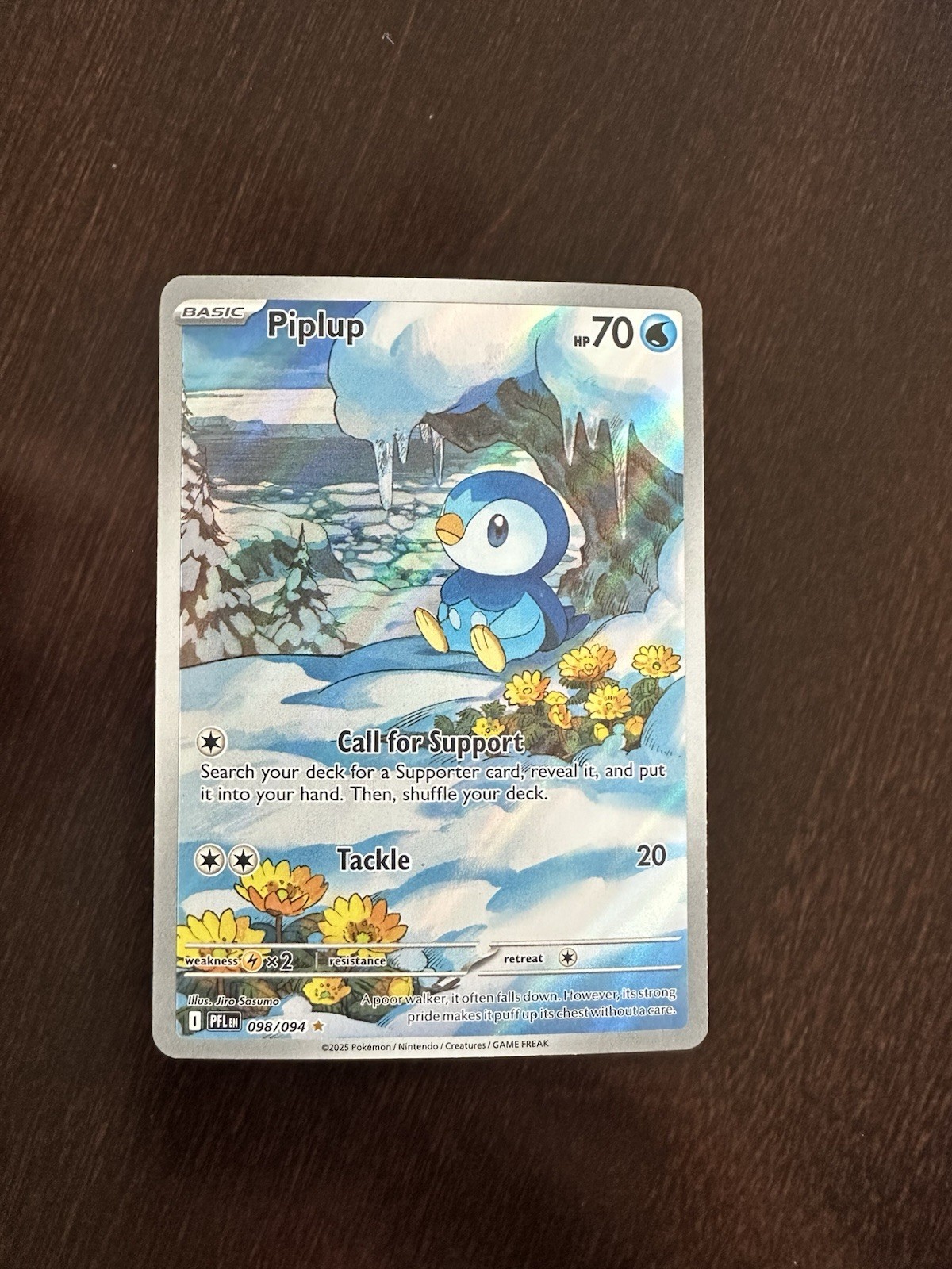 Piplup Illustration Rare ME02: Phantasmal Flames 098/094 NM