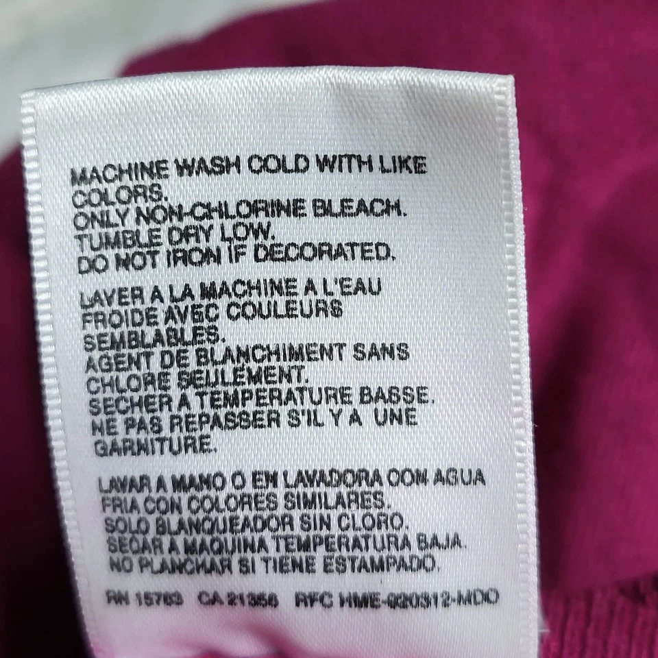 Sudadera DE COLECCIÓN Hanes Her Way Mujer S Magenta Bordado Geométrico Y2K Foto 4 de 4