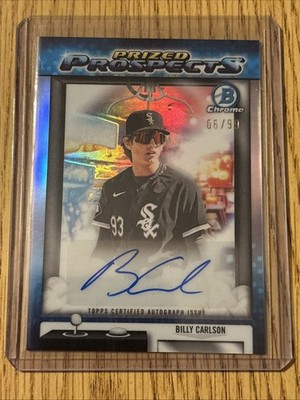 2025 Bowman Draft Billy Carlson Prized Prospects Auto #'d To 99