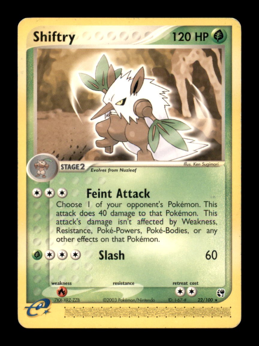 Shiftry 22/100 Sandstorm Pokemon LP