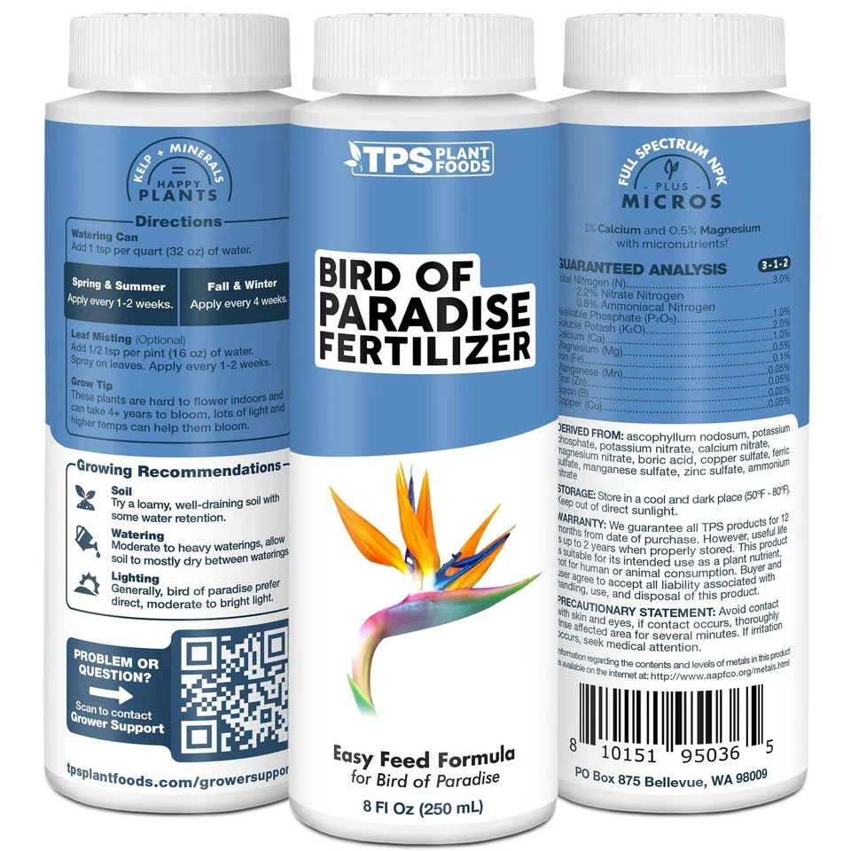 Bird of Paradise Fertilizer for All Strelitzia Plants, Liquid Plant Food 8 oz...