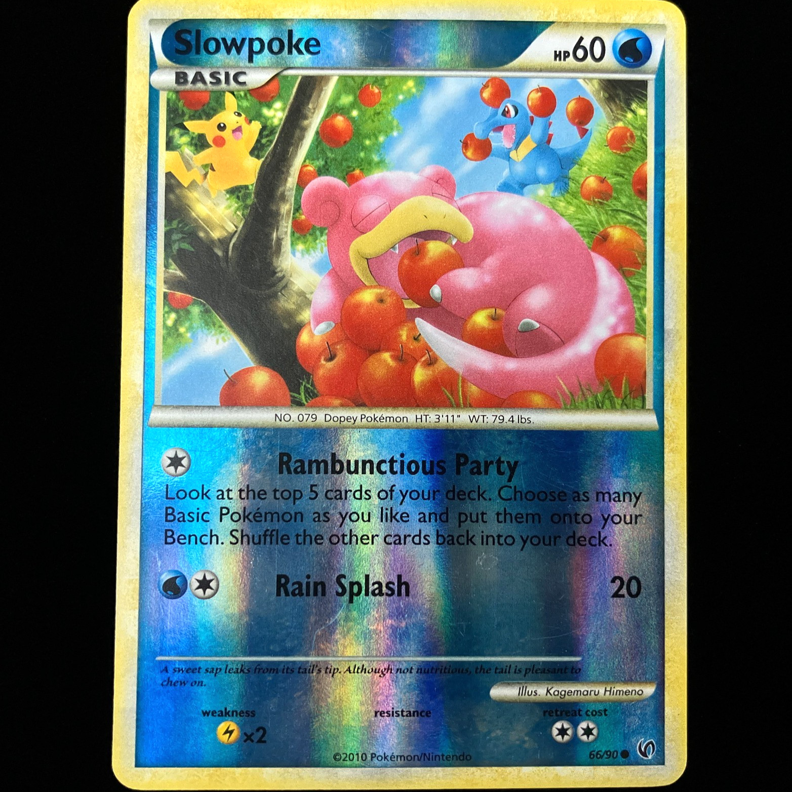 Pokémon TCG Slowpoke 66/90 Reverse Holo Undaunted Light Play LP Card