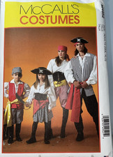 Pattern McCall's M4952 Adult Pirate Costume S-XL Unisex Buccaneer New Uncut