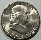 1953-S 50C Franklin Half Dollar BU