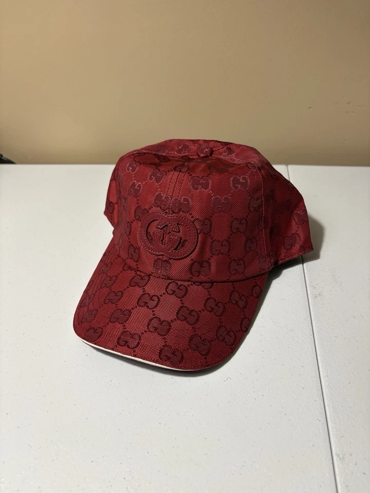 Gucci GG nylon baseball hat in bordeaux - Image 2 of 4