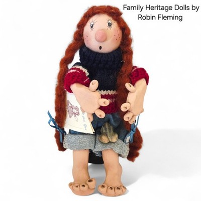 Family Heritage Doll Collection By Robin Fleming Clay & Plush Doll RARE