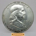 1957-D Franklin Half Dollar, 90% Silver, High Grade - #C59691NQ