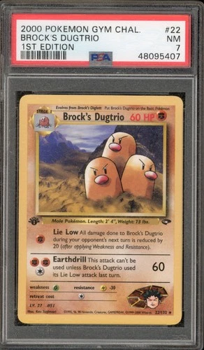 Pokemon Brock's Dugtrio Gym Challenge 1st Edition Rare #22 PSA 7
