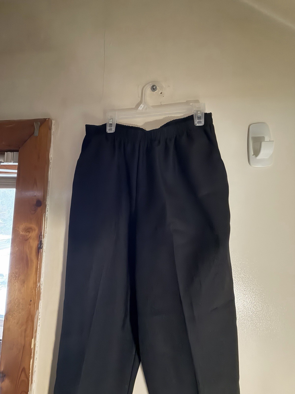 Alfred Dunner Women's Size 12P Brown Dress Pants Pull-On Black Elastic Waist NWT