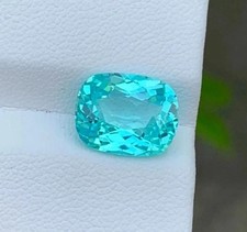 11 Ct EGL Certified Natural Paraiba Tourmaline Neon Blue Cushion Loose Gemstone