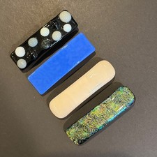 Lot of 2.5" Glass Barrettes, Dichroic Fused Barrette, Stained Glass Clip, S0616B