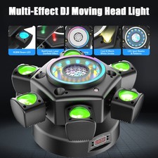 6 Arms Laser RGBW LED Moving Head Light Disco Stage Lighting Beam DMX Party 150W