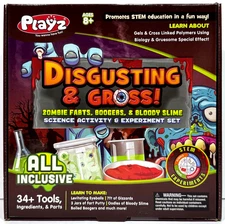 Playz Disgusting n' Gross Zombie Poop, Boogers, & Bloody Slime Science Activity