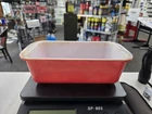 Vintage Pyrex Ovenware #213 1 1/2 Qt Pink Loaf Dish. Made In USA