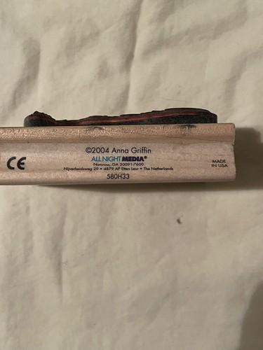 Estampilla de goma montada en madera para todos los medios nocturnos de Anna Griffin GALLO (580H33) EE. UU. - Imagen 3 de 5